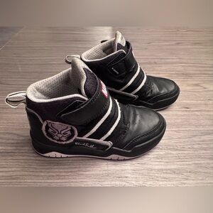 Geox Kids x Marvel Perth high-top Black Panther sneakers in black and silver